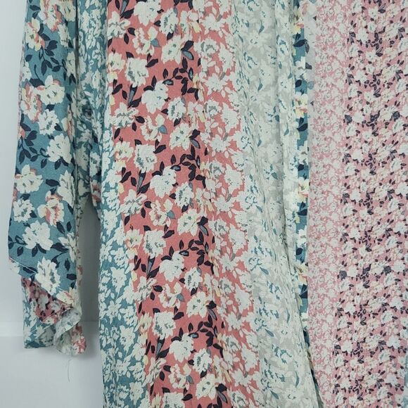 Sky and sparrow mix print kimono, S/M - Picture 6 of 8